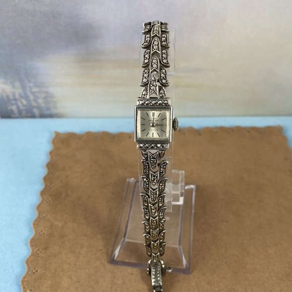 Bucherer Watch Swiss Made in 800 Silver  Marcasite - Picture 8 of 8